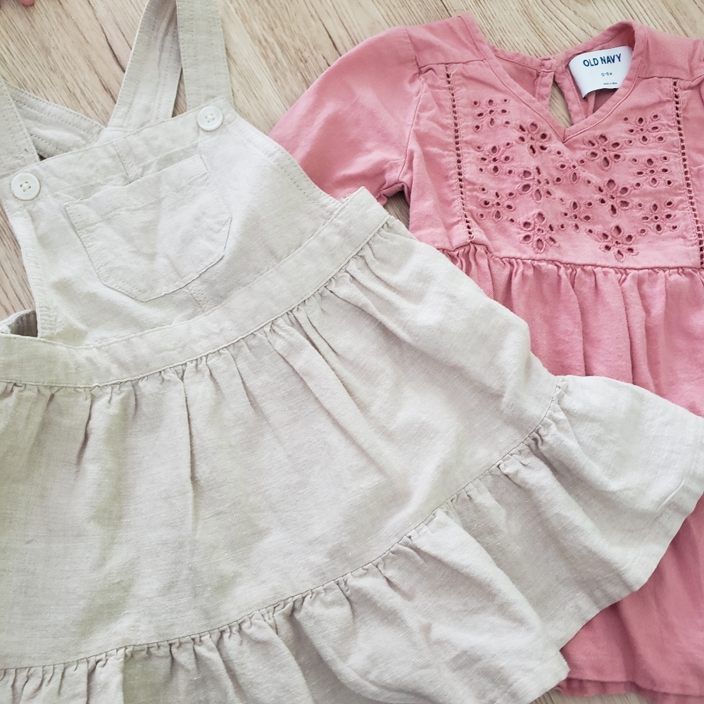 Two old navy dresses 12-18 months